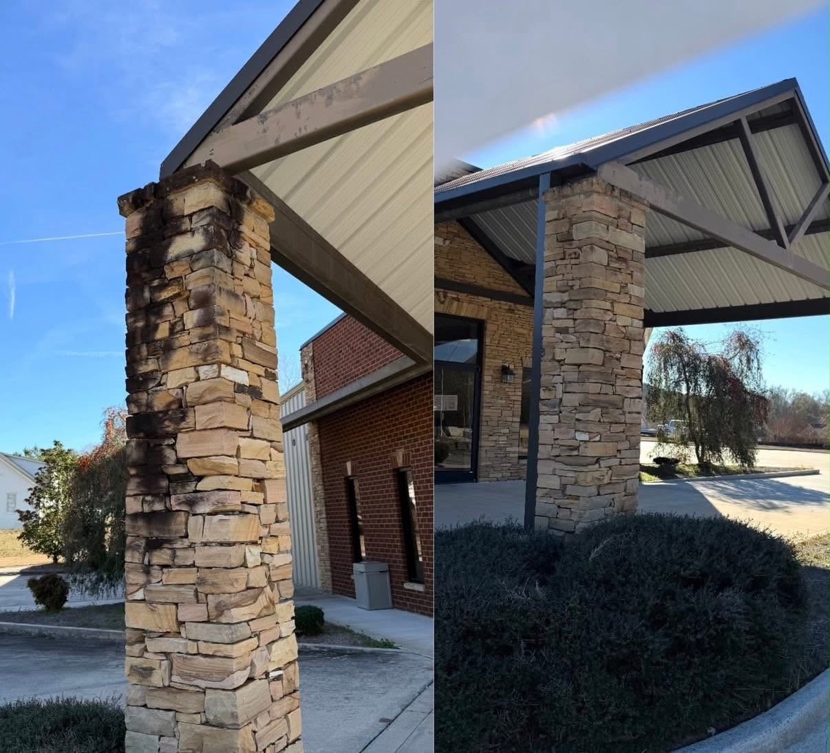 Stone Column Cleaning